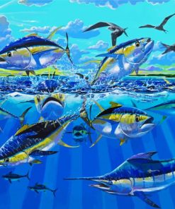 Tuna Fish In Sea paint by number