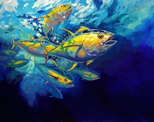 Tuna Fish Underwater paint by number