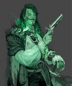 Undead Pirate paint by numbers