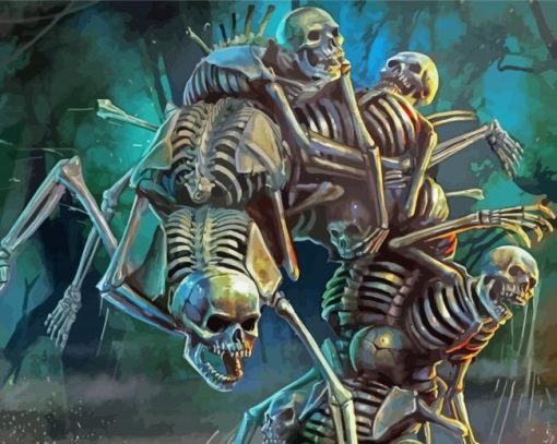 Undead Skeleton paint by numbers