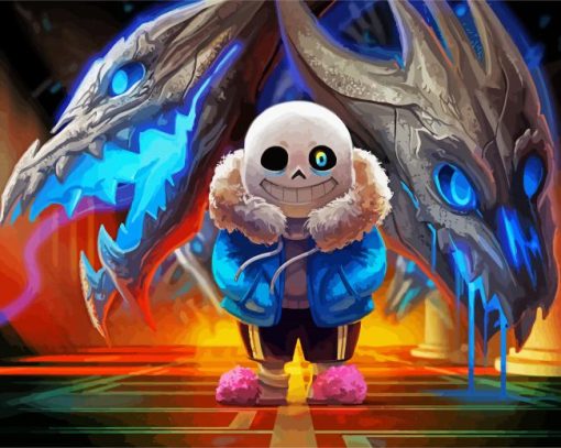 Undertale Game Sans paint by numbers