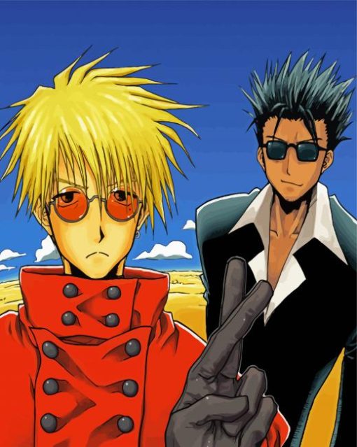 Vash The Stampede And Nicholas paint by number