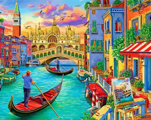 Venice Canal paint by number