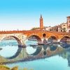 Verona Italy Ponte Pietra paint by number