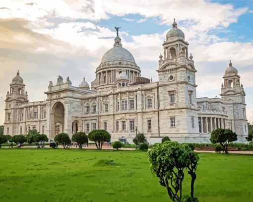 Victoria Memorial Building Kolkata paint by numbers