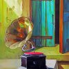 Vintage Gramophone paint by number