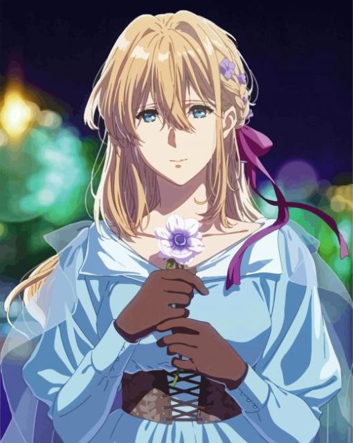 Violet Evergarden Anime Girl paint by number