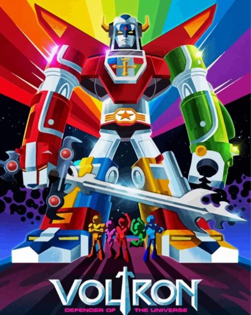 Voltron Pop Art Poster paint by number