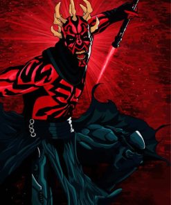 Warrior Darth Maul paint by numbers