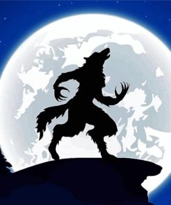 Werewolf Silhouette paint by number