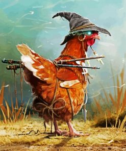 Witch Chicken paint by numbers