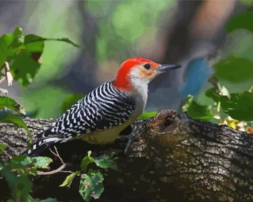 Woodpecker Bird paint by number