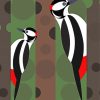 Woodpeckers Illustration paint by number