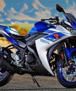 Yamaha R3 paint by numbers