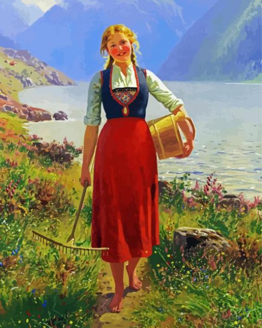 Young Norwegian Girl paint by numbers