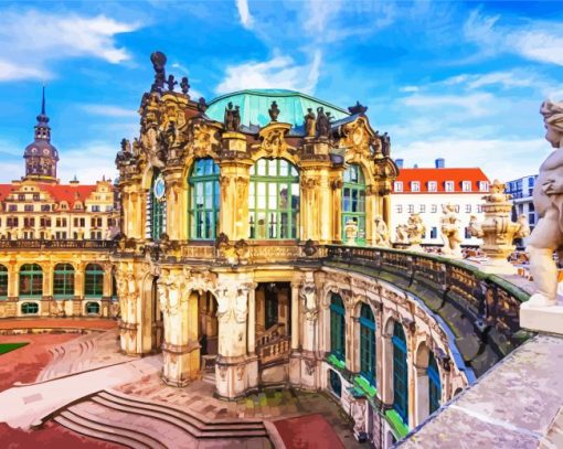 Zwinger Dresden Germany paint by number