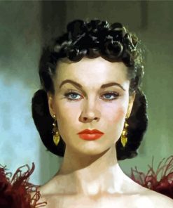 Actress Vivien Leigh paint by numbers