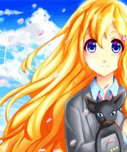 Aesthetic Kaori Miyazono Anime paint by number