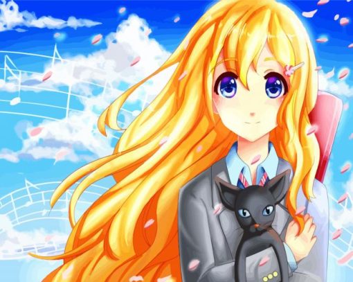 Aesthetic Kaori Miyazono Anime paint by number