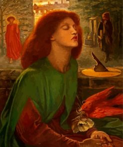 Aesthetic Beata Beatrix Rossetti paint by numbers