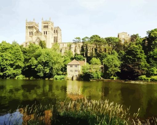 Aesthetic Durham Cathedral paint by number