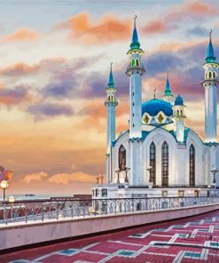 Aesthetic Kul Sharif Mosque Russia paint by numbers