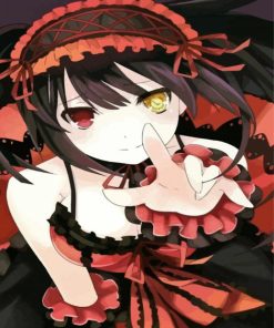 Aesthetic Kurumi Tokisaki Illustration Anime paint by number