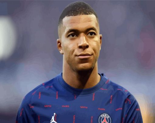 Aesthetic Kylian Mbappe paint by numbers