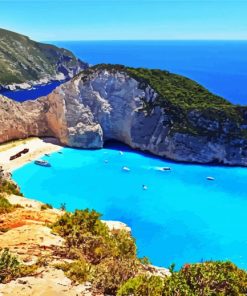 Aesthetic Navagio Zakynthos paint by numbers