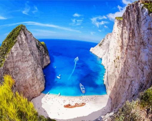 Wonderful Navagio Zakynthos paint by numbers