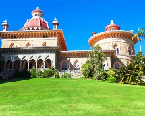 Aesthetic Park And Palace Of Monserrate Sintra paint by number