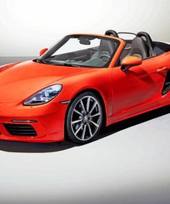 Aesthetic Porsche 718 Boxster paint by number