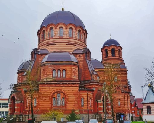 Resurrection Of Christ Orthodox Cathedral Tirana paint by numbers