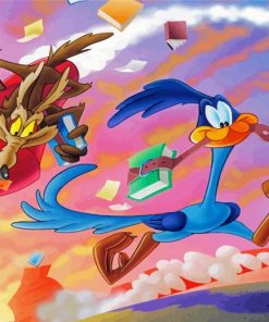 Aesthetic Roadrunner Cartoon paint by number