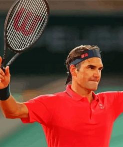 Aesthetic Roger Federer paint by number