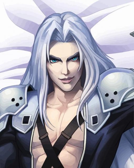 Aesthetic Sephiroth paint by number