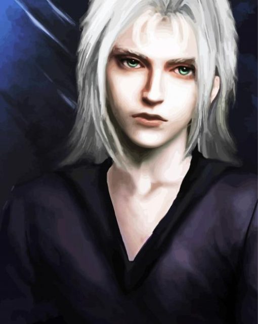 Aesthetic Sephiroth paint by number