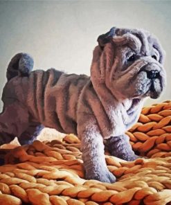 Aesthetic Sharpei paint by number