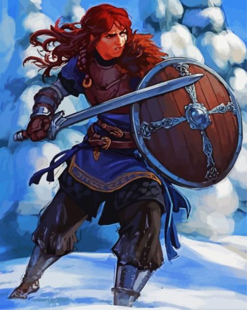 Aesthetic Shieldmaiden Art paint by number