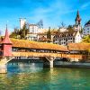 Aesthetic Spreuer Bridge Lucerne paint by numbers