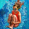 Aesthetic Swimmer Girl paint by number