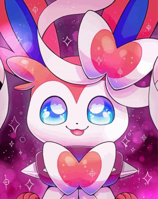 Aesthetic Sylveon Anime paint by number