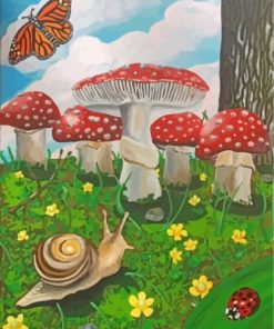 Aesthetic Toadstools paint by numbers