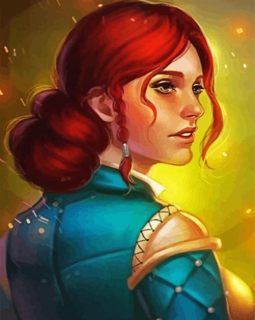 Aesthetic Triss Merigold Witcher paint by number