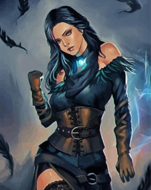 Aesthetic Yennefer Witcher paint by number