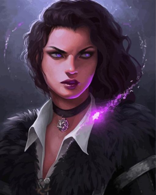 Aesthetic Yennefer Witcher paint by number