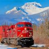 Aesthetic Canadian Pacific Train paint by numbers