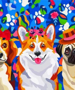 Aesthetic Cute Dogs paint by numbers