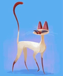 Aesthetic Cute Siamese Kitty paint by numbers