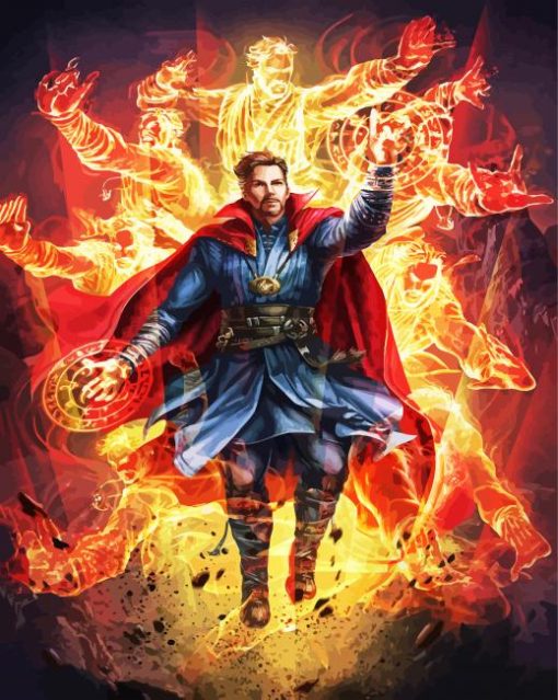 Aesthetic Dr Strange paint by numbers